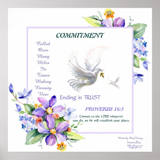 Póster Agradable compromiso Poster Delicate Dove (Frente)