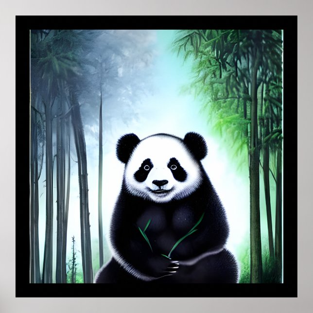 Póster Agradable, Cuidadoso Oso Panda (Frente)