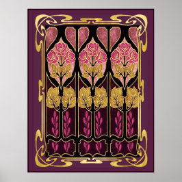 Póster Agradable Estilo Art Nouveau