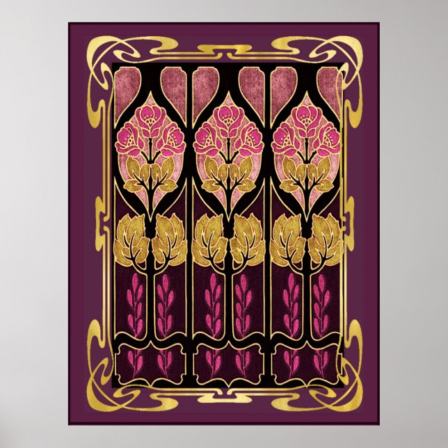 Póster Agradable Estilo Art Nouveau (Frente)