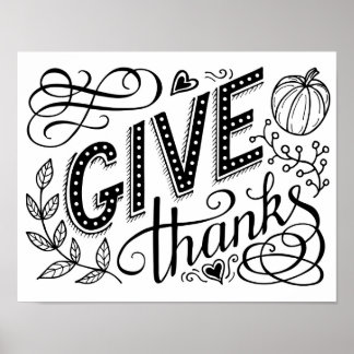 Póster Agradece la cita con letras a mano. Acción de Grac