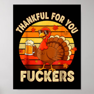 Póster Agradecido Por Ti Forers Día de Acción de Gracias 