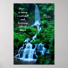 Póster Agradecidos y agradecidos por la paz Hermosa Selva