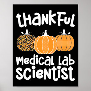 Póster Agradecimiento a científico de laboratorio médico 