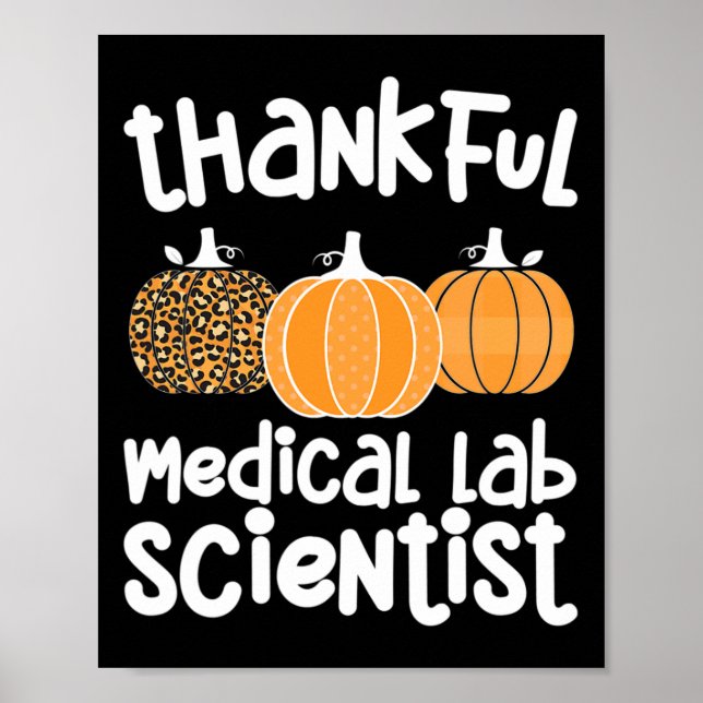Póster Agradecimiento a científico de laboratorio médico  (Frente)