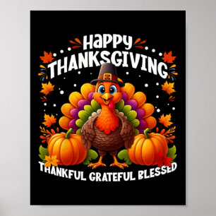 Póster Agradecimiento agradecido al feliz Día de Acción d