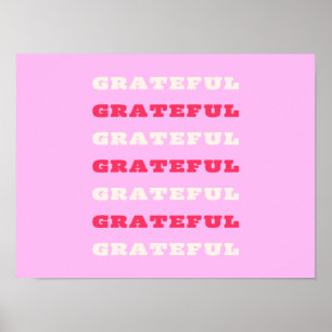 Póster Agradecimiento, Agradecimiento, Gratitud Cita, Ros