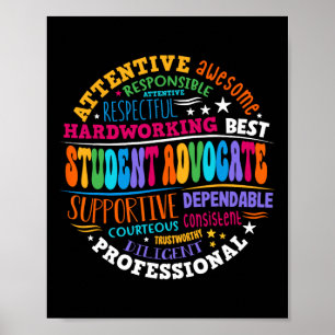 Póster Agradecimiento de Groovy Student Advocate de vuelt