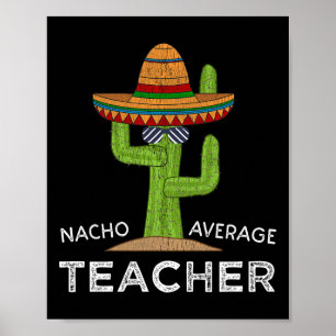 Póster Agradecimiento Divertido Humor Maestra Nacho Prome