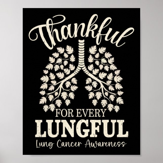 Póster Agradecimiento Por Cada Conciencia Lungful Lung Ca (Frente)