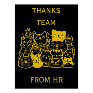Póster Agradecimientos al equipo corporativo