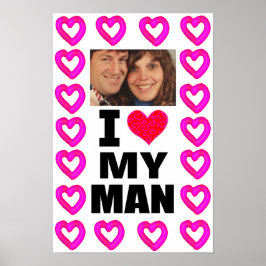 Póster Agrega Tu Foto Amo A Mi Hombre