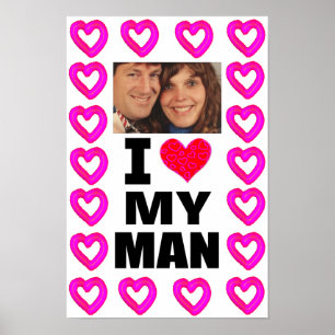 Póster Agrega Tu Foto Amo A Mi Hombre