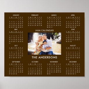 Póster Agrega tu propia foto familiar Calendario 2026