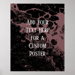 Póster Agrega tu texto personalizado Mármol Rosa Polvo Os