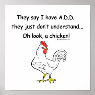 Póster AGREGAR Humor De Pollo