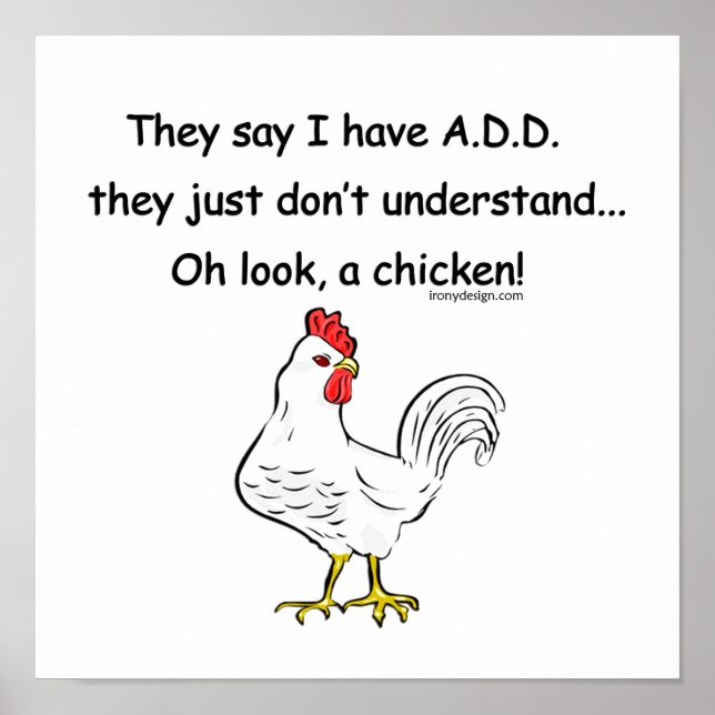 Póster AGREGAR Humor De Pollo (Frente)