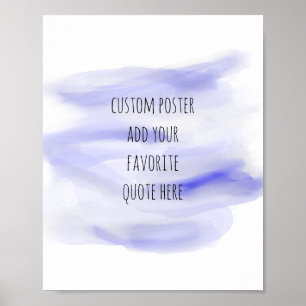 Póster agregar su propio diseño de acuarela poster de pre