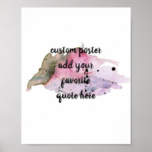 Póster agregar su propio diseño de acuarela poster de pre