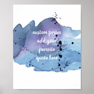 Póster agregar su propio diseño de acuarela poster de pre