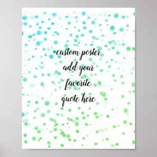 Póster agregar su propio diseño de acuarela poster de pre