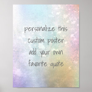 Póster agregar sus propios colores suaves personalizados 