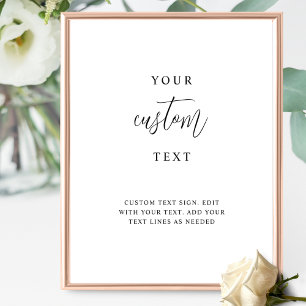 Póster Agregar texto Personalizado, Rótulo Boda de guione