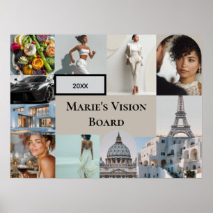 Póster Agregar tu cartel personalizado de visión con foto