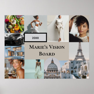 Póster Agregar tu cartel personalizado de visión con foto
