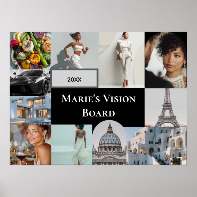 Póster Agregar tu foto Panel de visión personalizado Póst (Frente)