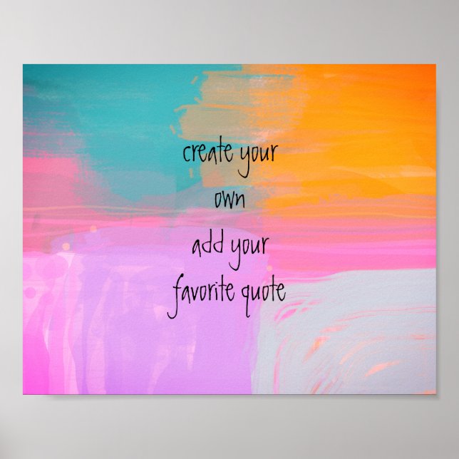 Póster agregar un personalizado colorido abstracto de pin (Frente)