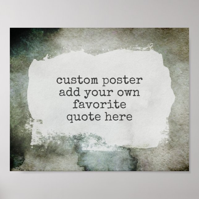 Póster agregar una acuarela de presupuesto propia con tex (Frente)