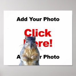 Póster Agregar una ardilla cartel de foto personalizada