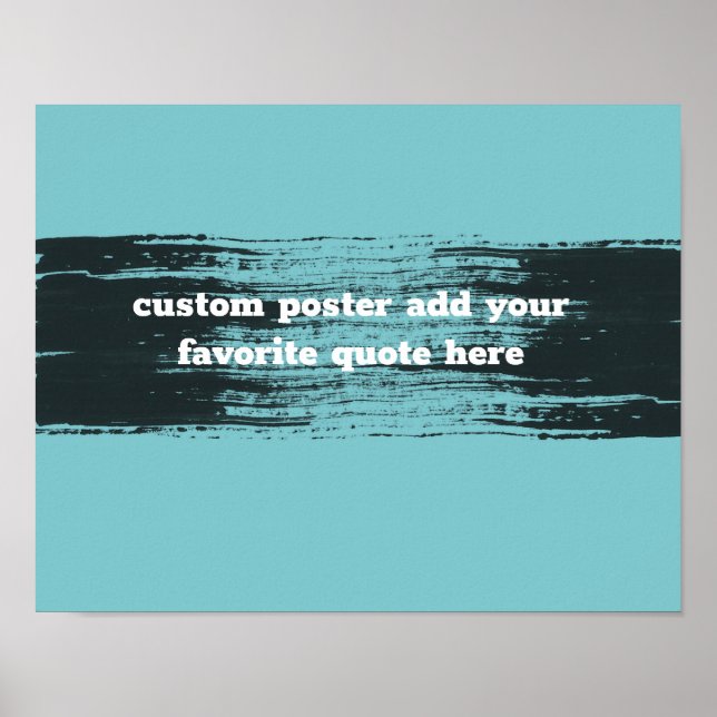 Póster agregar una cita verde azulada y negra con texto (Frente)