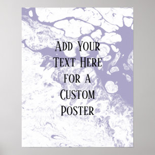 Póster Agregue su texto personalizado Mármol blanco y mor