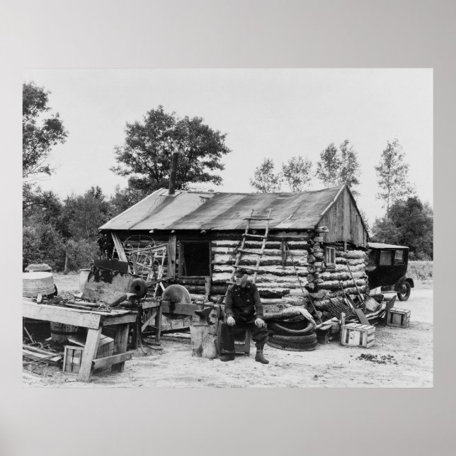 Póster Agricultor de tierras de corte, 1937 (Frente)