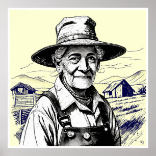 Póster Agricultor - Imágenes de archivo