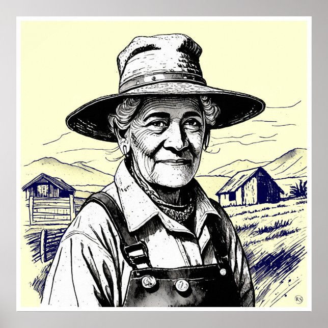 Póster Agricultor - Imágenes de archivo (Frente)