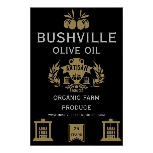 Póster Agricultores comercializan aceite de oliva (Anverso)