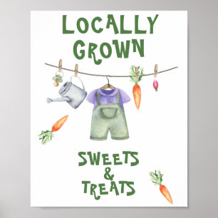 Póster agricultores comercializan ducha para bebés - dulc