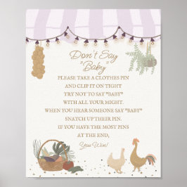 Póster Agricultores rosados comercializan granja fresca n