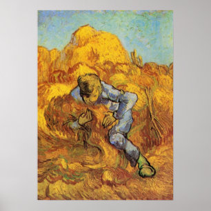 Póster Agrupador de gavillas (según Millet) por Vincent v