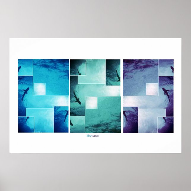 Póster agua azul (Frente)
