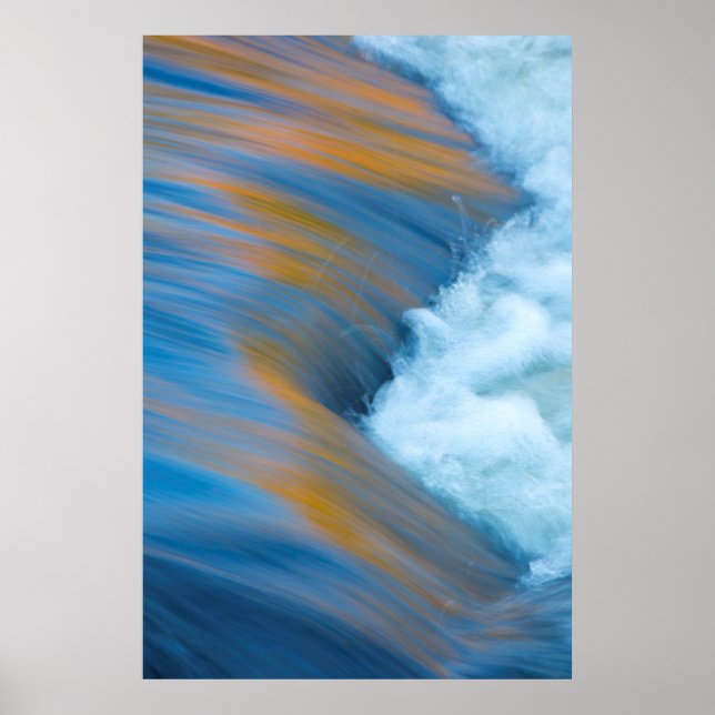 Póster Agua azul abstracta, Canadá (Frente)