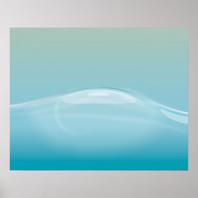 Póster Agua Azul Clara (Frente)