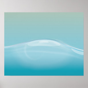 Póster Agua azul transparente