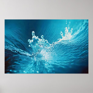 Póster Agua De Cercanía En Movimiento Naturaleza Tranquil