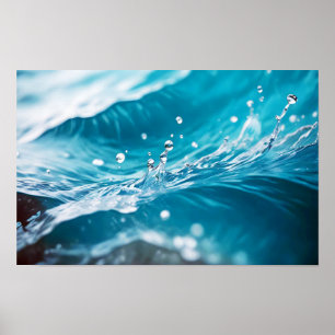 Póster Agua De Cercanía En Movimiento Naturaleza Tranquil
