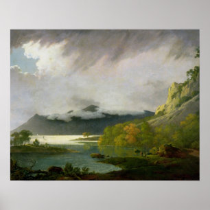 Póster Agua de Derwent con Skiddaw en la distancia,