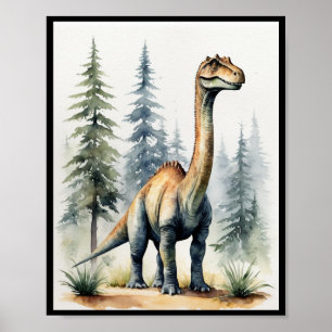 Póster Agua de Dinosaurio Brachiosaurus Sauropod WallArt